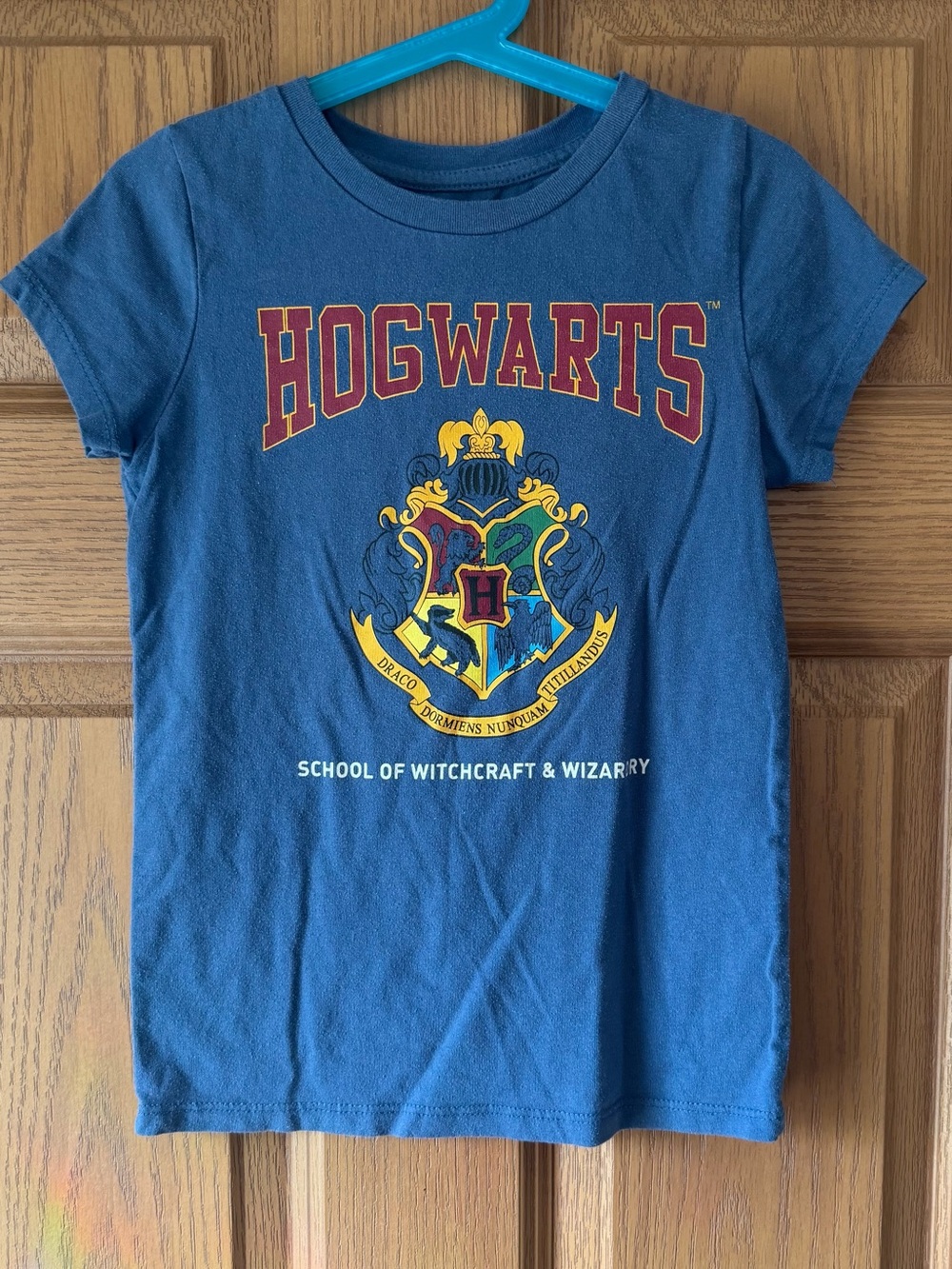 Aeropostale Blue Hogwarts Crest Short Sleeve Tee